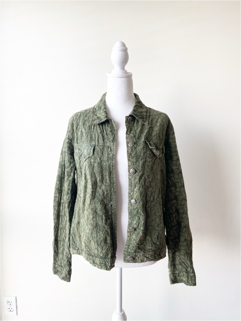 Tantrums Vintage Olive Green Women's Jacket Size L